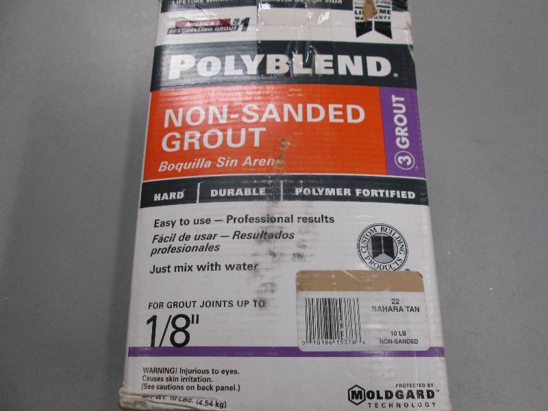 lot 85 image: 10lb box of poly blend non sanded g...