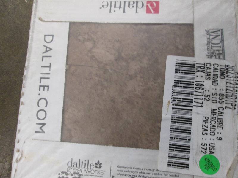 lot 93 image: 1 new box of daltile ceramic floor ...