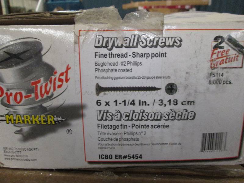 lot 128 image: drywall srews fine thread 6x1-14 i...