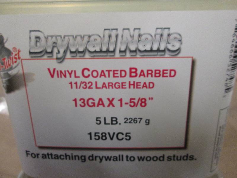 lot 140 image: 2 5lb containers vinyl coated barbe...