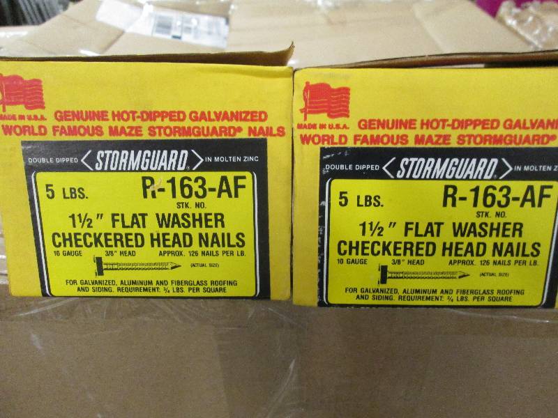 lot 144 image: 2- 5lb flat washer checkered head n...