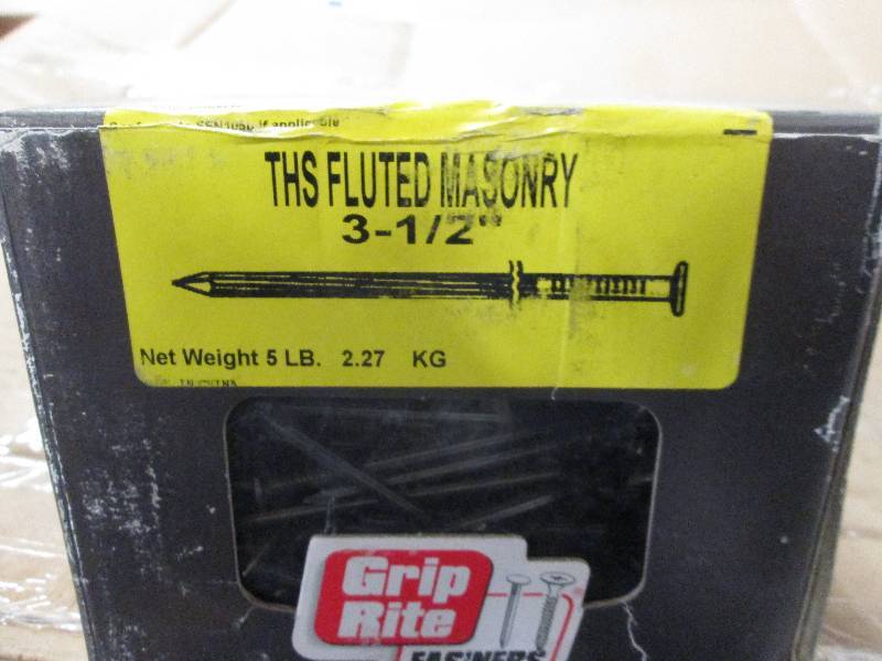 lot 146 image: 1-5lb box THS fluted masonary nails...
