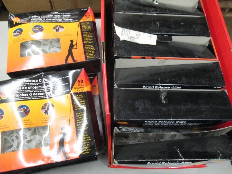 lot 156 image: 11 boxs of rapid release clips 50 c...