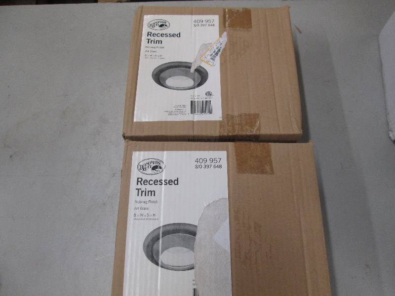 lot 157 image: 2 boxs of recessed trim for lights ...