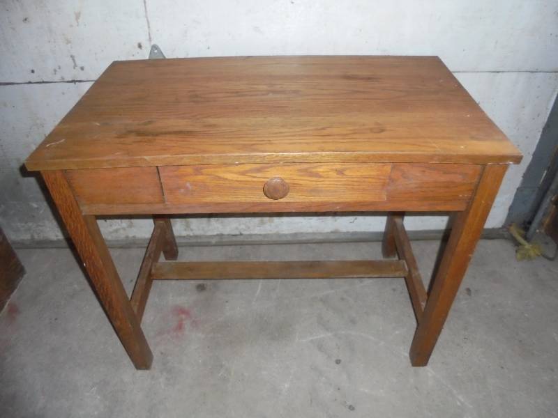 Wood Library TableDesk, Very Solid 28x33x19