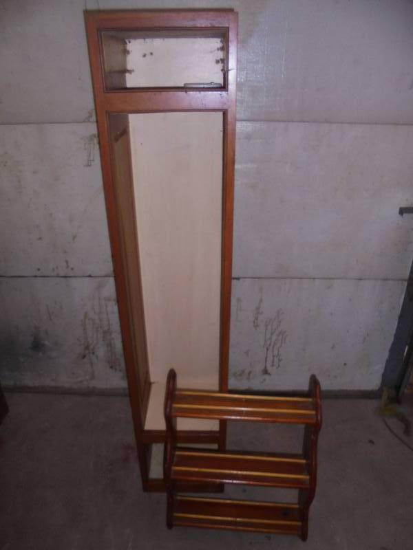 Lot - Side Cabinet & Wood Shelf, 60x12x12, 23x18x5