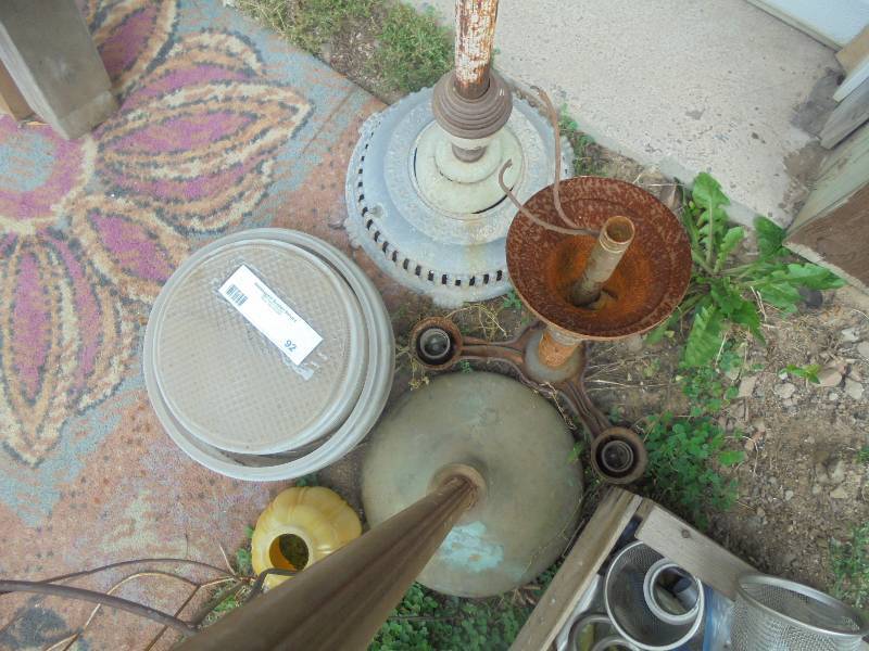 Lot - Misc Vintage Floor Lamps, Shades, etc