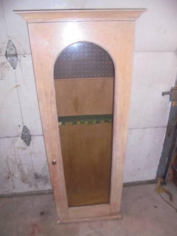 Wood Gun Cabinet, Holds 7 Firearms, 37x23x11