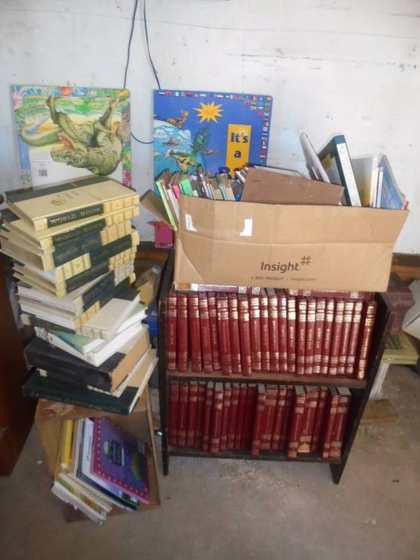 Wood Bookshelf wBooks