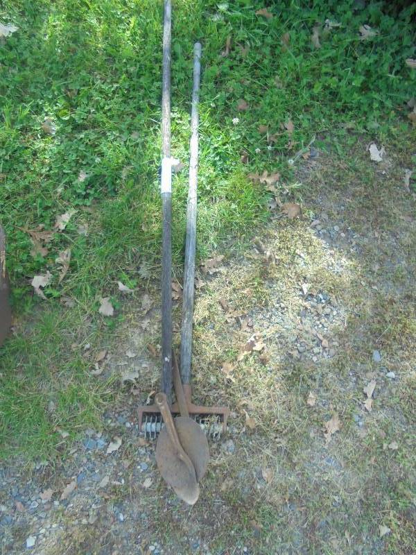 Pair - Long Handled Tools - Cultivator, Roller
