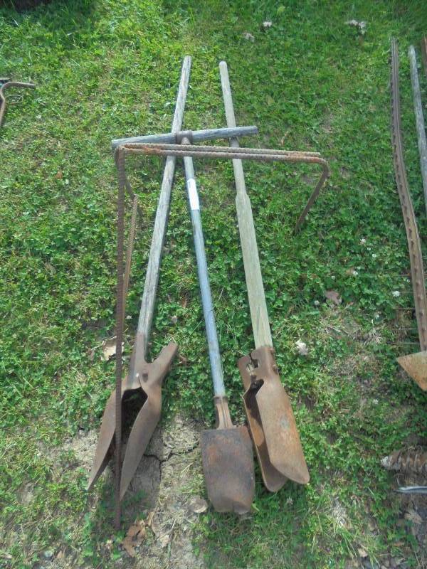 Lot - Long Handled Tools - Post Hole Diggers, etc
