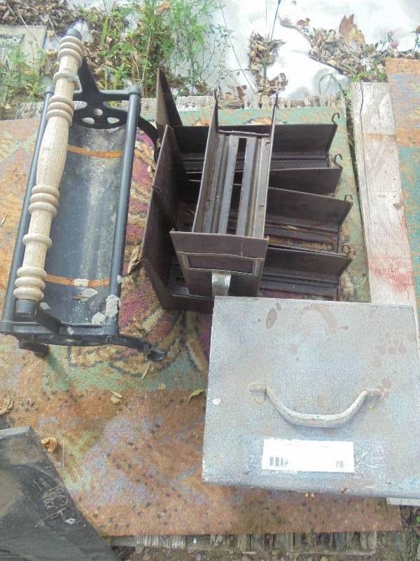 Lot - Metal File Drawer Inserts & Metal Log Holder