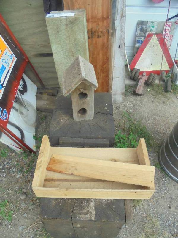 Lot - Misc Weathered Wood, Birdhouse, Wood Blocks, etc