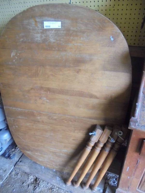 Wood Oval Table, 58x38