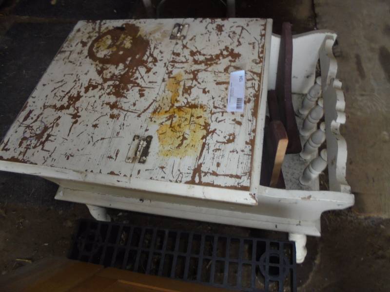 Wood Side Table wStorage, 23x30x20