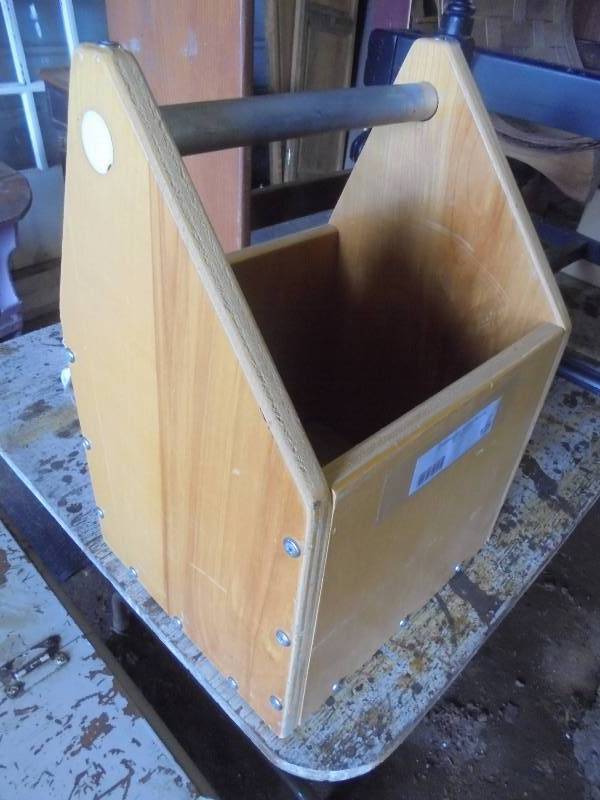 Wood Storage Box with Handles, 18x13x1