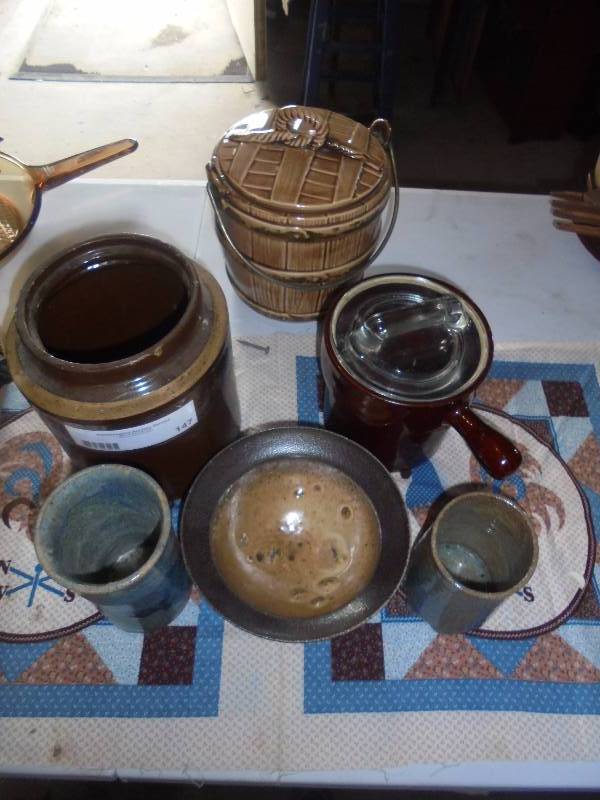 Lot - Cookie Jar, Stoneware, etc