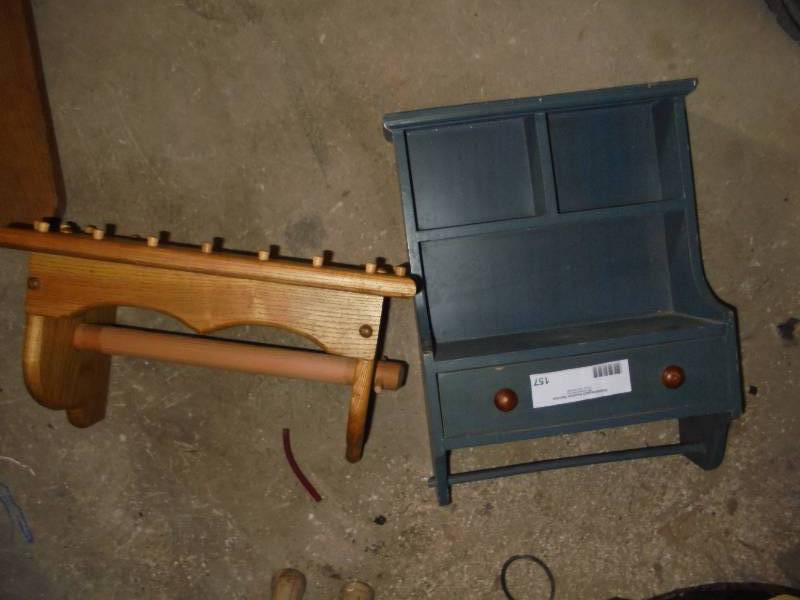 Lot - Wood Shelving