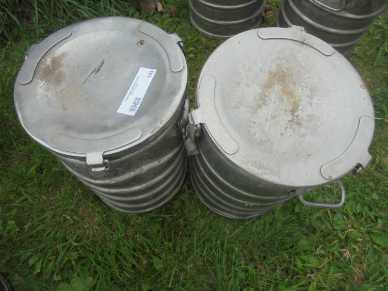 Pair - Stainless Steel Cans with Covers,