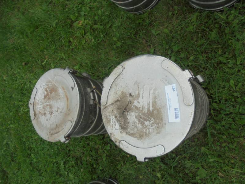 Pair - Stainless Steel Cans with Covers,