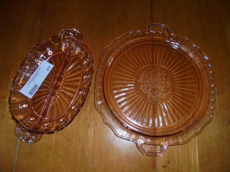 Pink Glass Serving Dishes