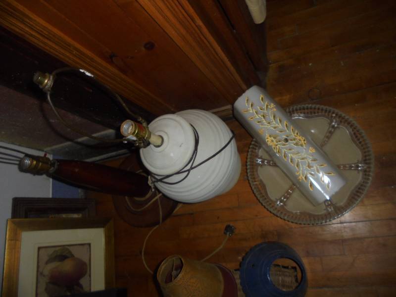 Lot - Lamps, Vintage Shades, etc
