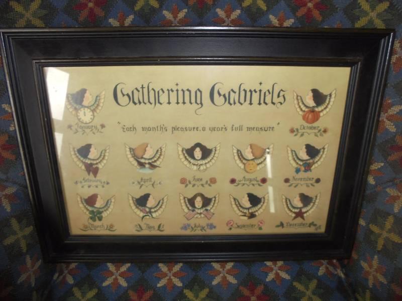 Framed Gathering Gabriels Picture, 20x14