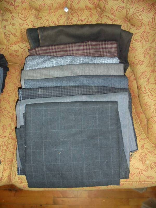 Lot - Misc Fabric - Wool, Tweed, Etc