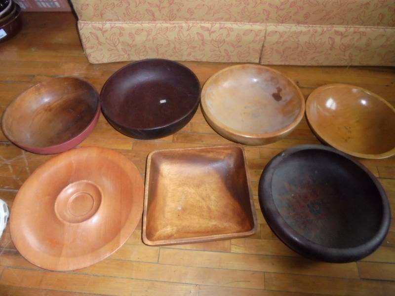 Lot - Misc Wood Serving Bowls