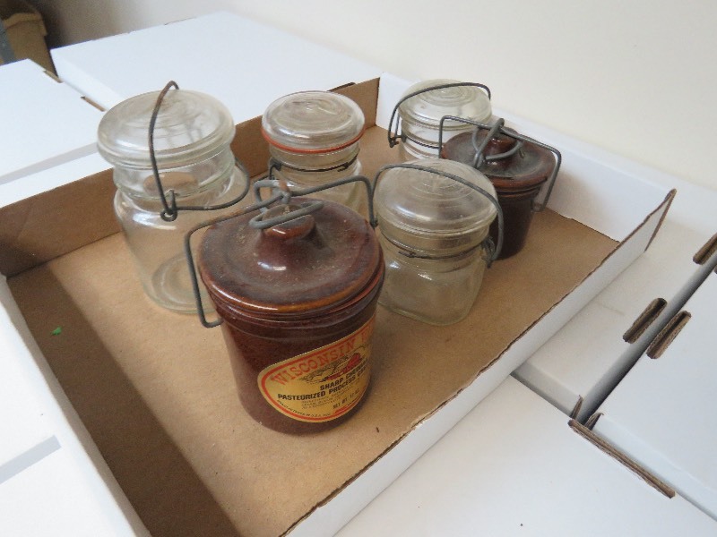 Vintage Jars with lids