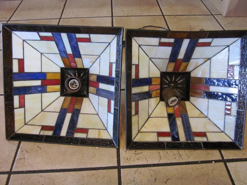 Pair of Tiffany Light Fixtures