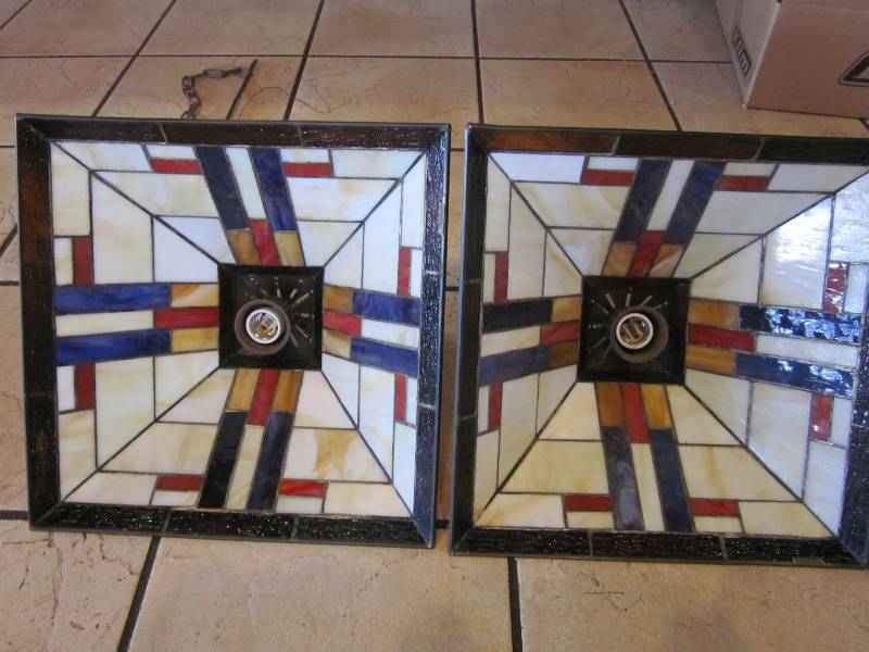 Pair of Tiffany Light Fixtures