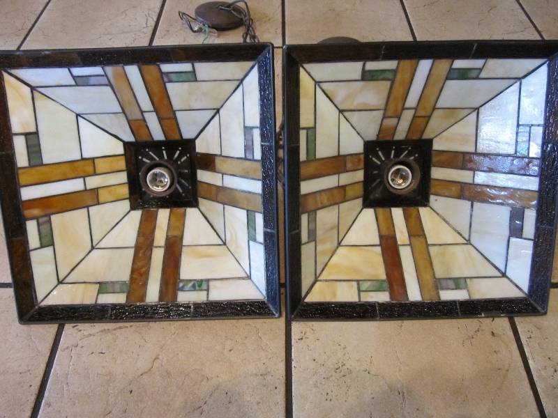 Pair of Tiffany Light Fixtures