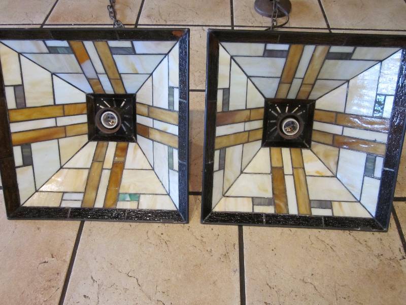 Pair of Tiffany Light Fixtures