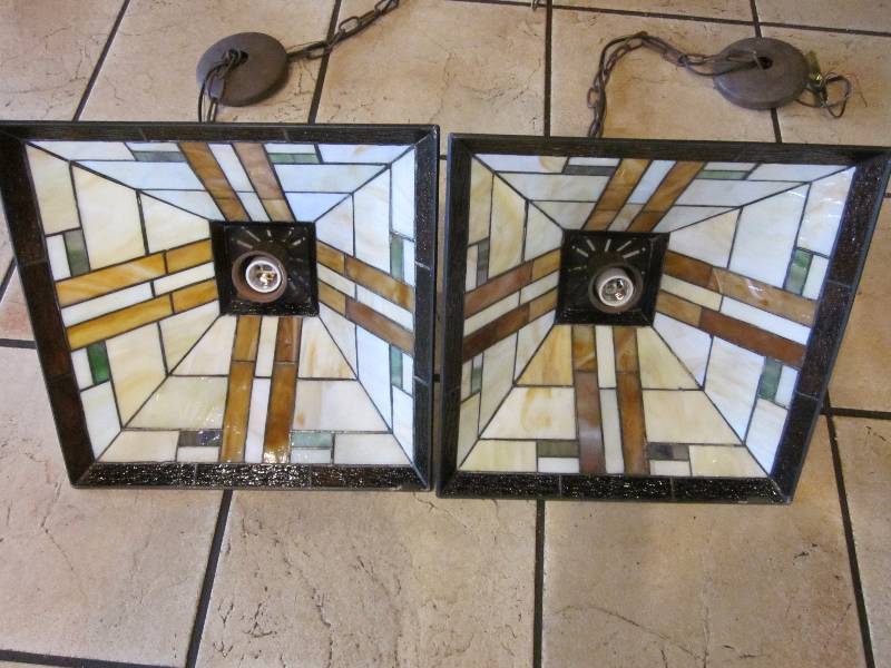 Pair of Tiffany Light Fixtures