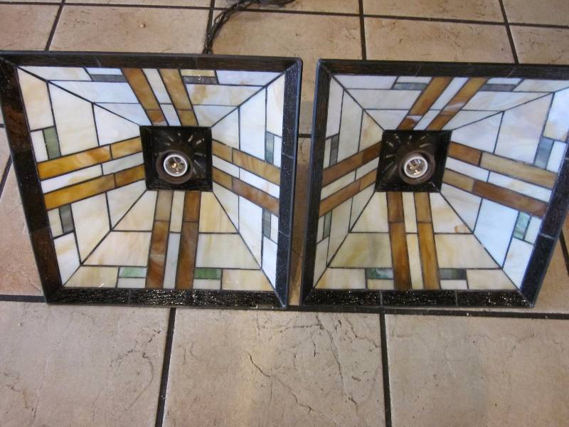 Pair of Tiffany Light Fixtures