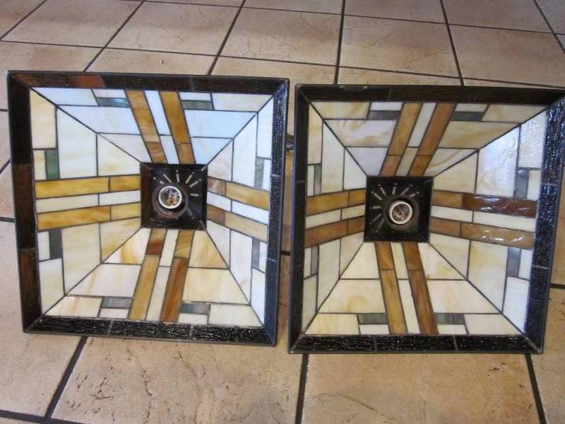 Pair of Tiffany Light Fixtures