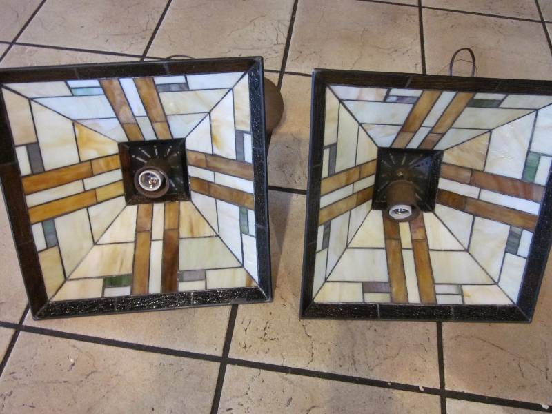 Pair of Tiffany Light Fixtures