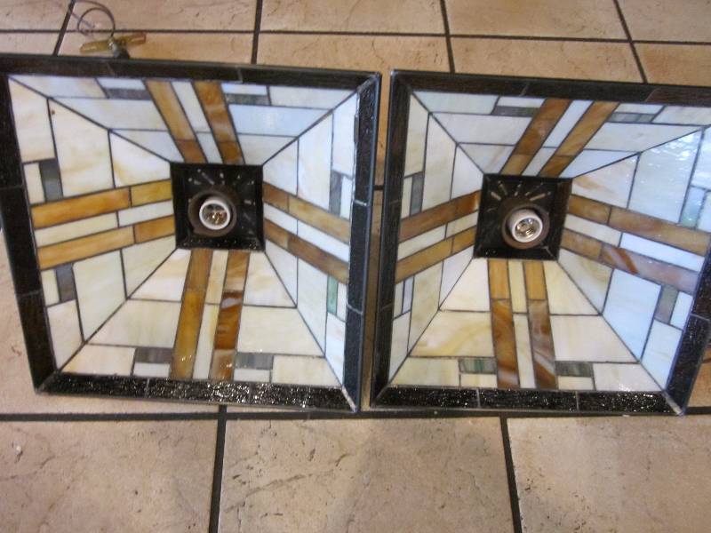 Pair of Tiffany Light Fixtures