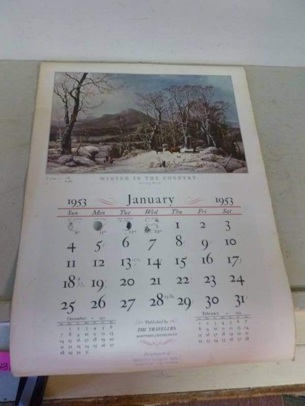 lot 243 image: Vintage Calendar