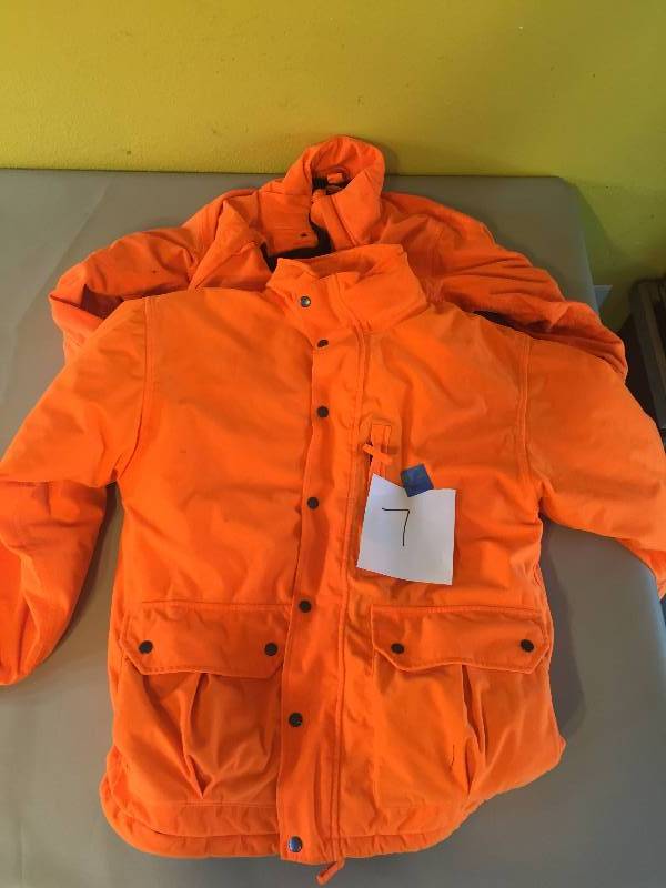 lot 7 image: 2 BLAZE ORANGE GANDER MOUNTAIN JACKETS