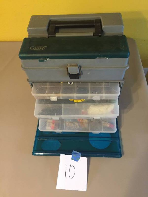 lot 10 image: TACKLE BOX STUFFED FULL OF TACKLE