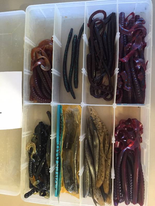 lot 15 image: TACKLE BOX FULL OF WORMS