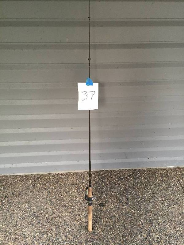 lot 37 image: FISHING ROD AND OPEN FACE REEL