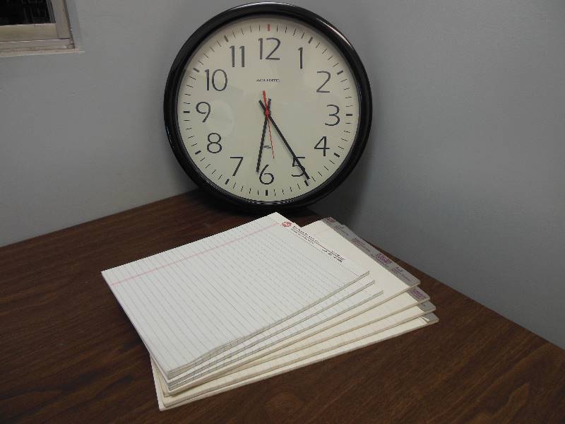 lot 38 image: Clock, Letter & Legal Pads