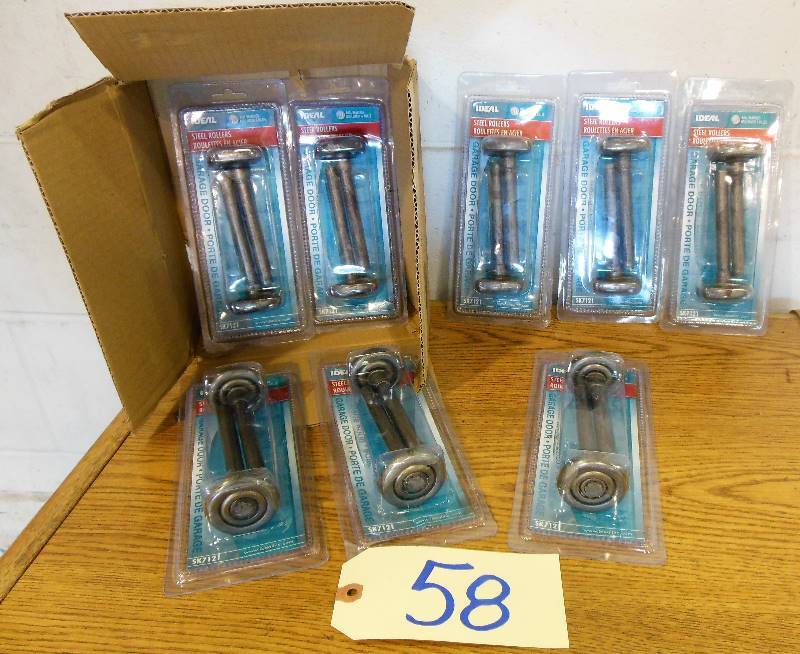 lot 58 image: NEW Eight Pairs of Garage Door Steel Rollers by Ideal Security Inc.