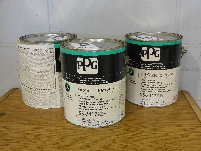 3 Unopened Gallons Epoxy Mastic Coating by PPG - Pitt-Guard Rapid-Coat ...