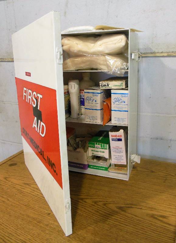 lot 67 image: Hanging First Aid Kit with Contents