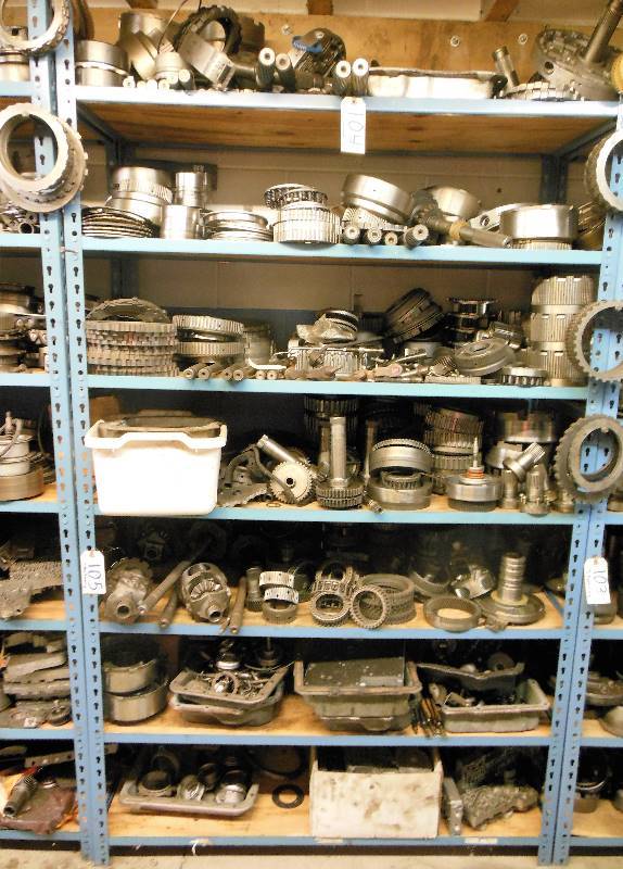 lot 104 image: Transmission Parts (Shelving is the following lot)