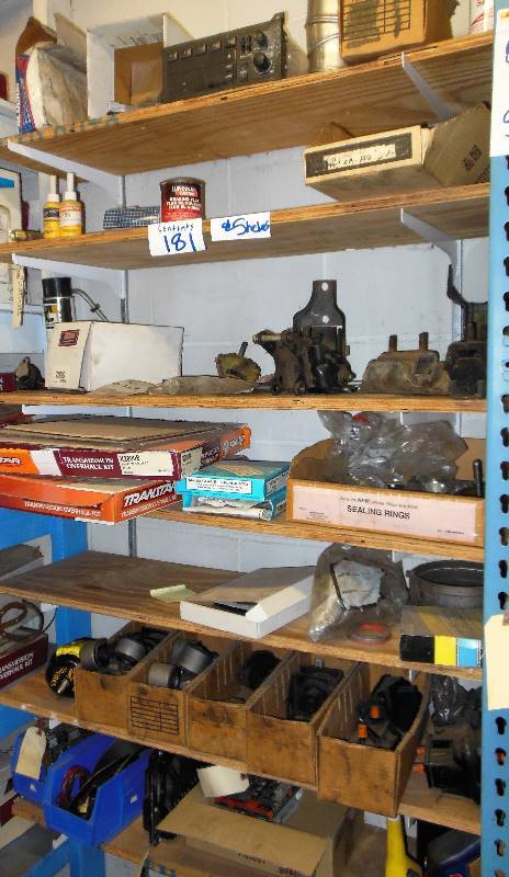 lot 181 image: Transmission Mounts and Miscellaneous AND Shelving